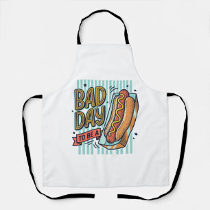 Tablier Chemise vectorielle rétro de conception de hot-dog