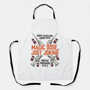 Tablier Chemise vintage dose sorcière humour infirmière mé