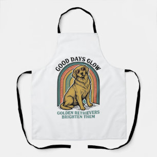 Tablier Chemise Vintage Golden Retriever Gravure Rétro Chi