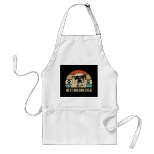 Tablier Chemise Vintage Meilleur Papa Bulldog Anglais De T