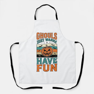 Tablier Chemises Halloween Les Ghouls Anciens Veulent S'am