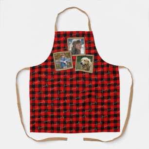 Tablier Chèque Plaid traditionnel Red Black Buffalo