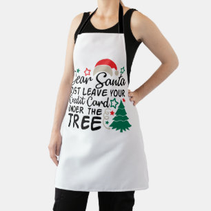 Tablier Cher Père Noël, laissez simplement votre carte de