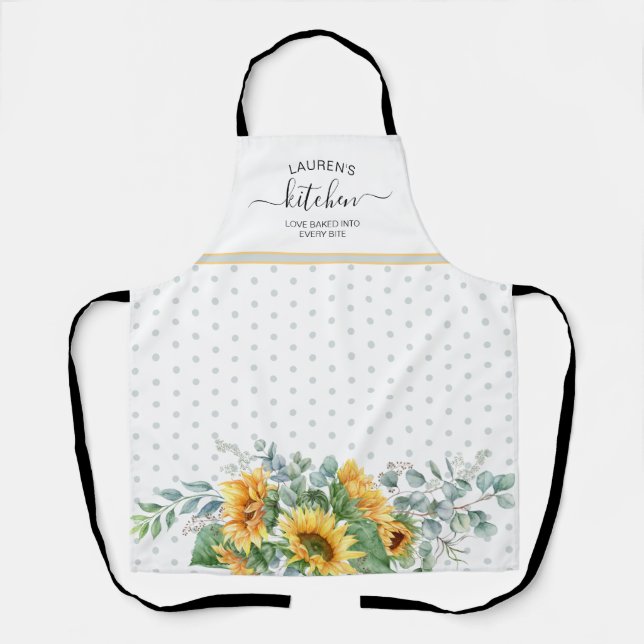 Tablier Chéri Cuit En Aquarelle Tournesol (Recto)