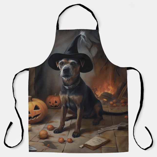 Tablier Chesapeake Bay Terrier Citrouille Halloween effray (Recto)