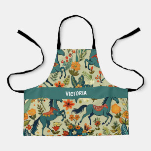 Tablier Cheval Afficher Floral Motif personnalisé