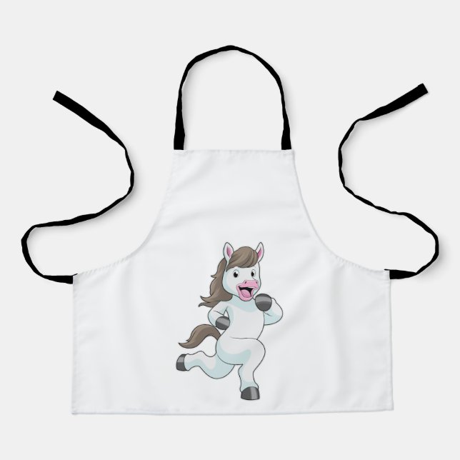 Tablier Cheval comme coureur à la course (Recto)