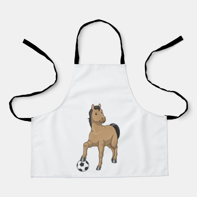 Tablier Cheval comme joueur de football avec Soccer (Recto)