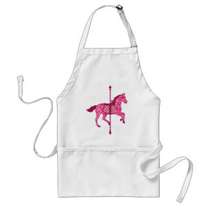 Tablier Cheval de carrousel - Fuchsia rose