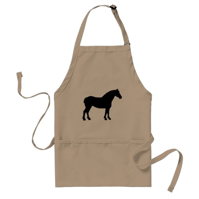 Tablier Cheval de trait (noir) (Devant)