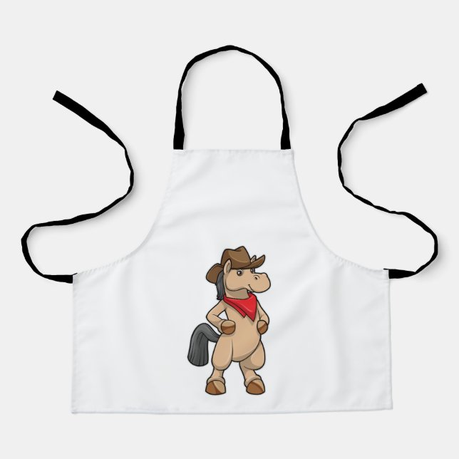 Tablier Cheval en cow-boy (Recto)