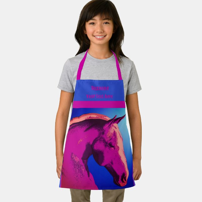 Tablier Cheval Tête Abstraite Couleurs Personnalisées (Insitu)