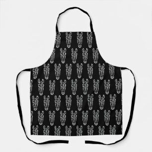 Tablier Cheval tribal noir et blanc