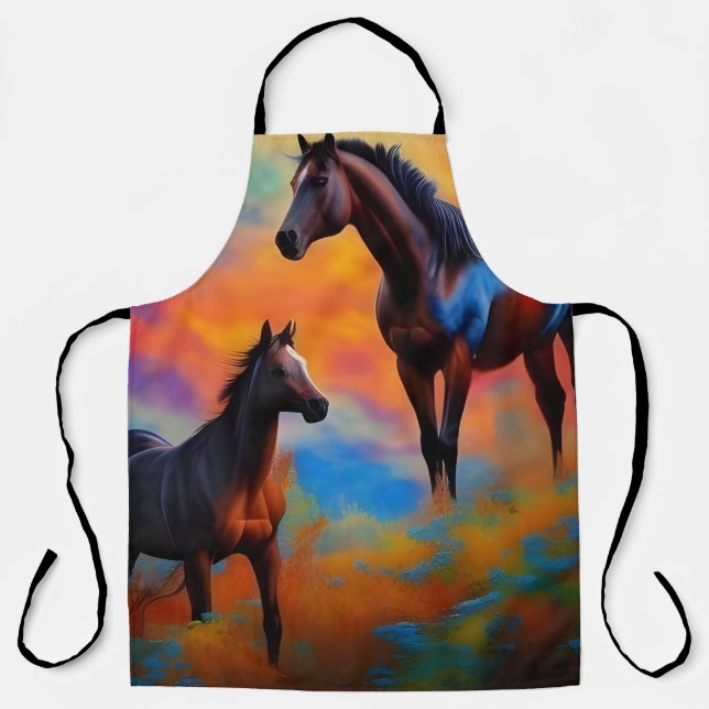 Tablier Chevaux sauvages (Recto)