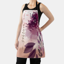 Chic Burgundy Aquarelle Signature Florale