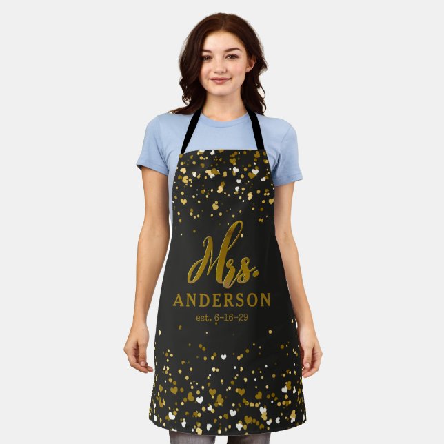 Tablier Chic personnalisé Ensemble cadeau M. et Mme Aprons (Porté)
