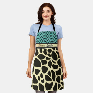 Tablier Chic Quatrefoil Giraffe Impression personnalisée