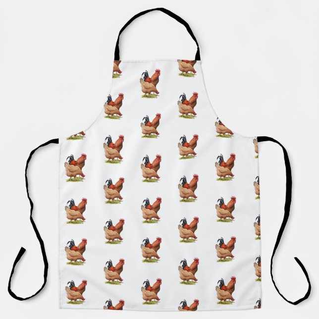 Tablier Chicken And Rooster Art, Poultry, Farm Animals (Recto)