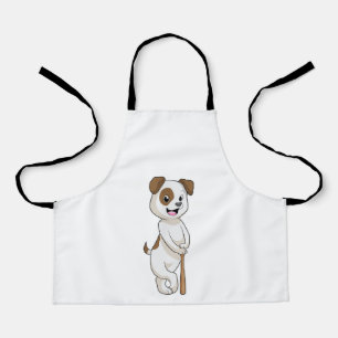 Tablier Chien au baseball avec batte de baseball