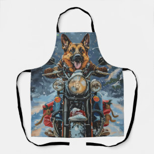 Tablier Chien berger allemand équitation moto Noël