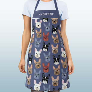 Tablier Chien bleu roux personnalisé