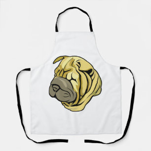 Tablier Chien chinois Sharpei Brown Shar Pei