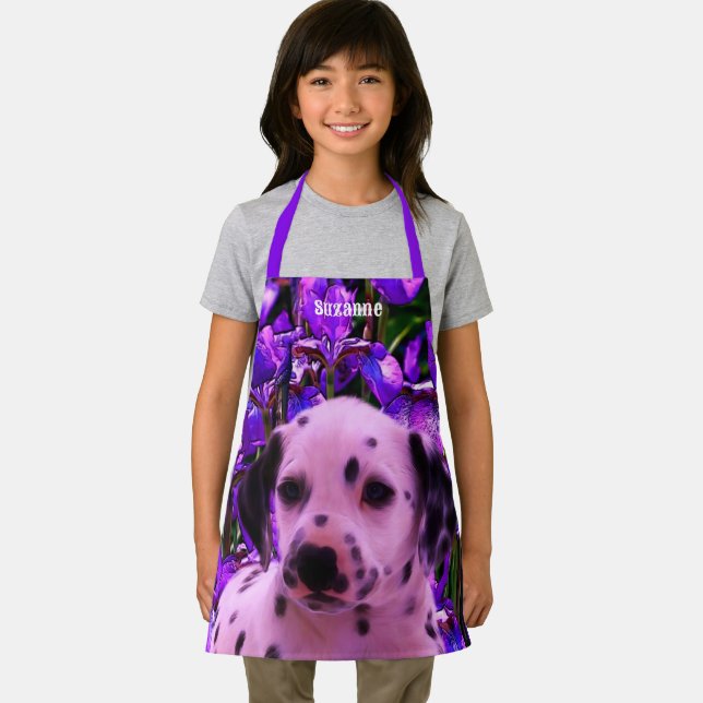 Tablier Chien chiot dalmate mignon personnalisé (Insitu)