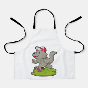Tablier Chien comme coureur avec Casquette