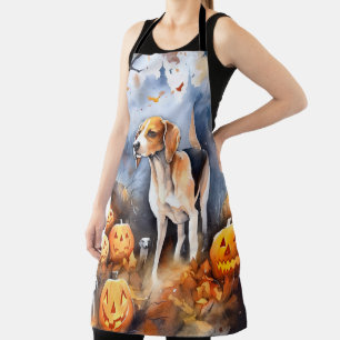 Tablier Chien courant américain anglais d'Halloween avec d