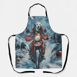 Tablier Chien Dalmatien à moto Noël