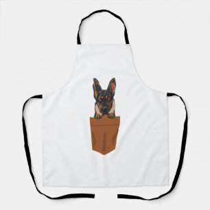 Tablier Chien dans Pocket Funny Chien pour Amoureux de les