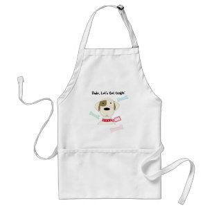 Tablier Chien de dessin animé avec phrase amusante