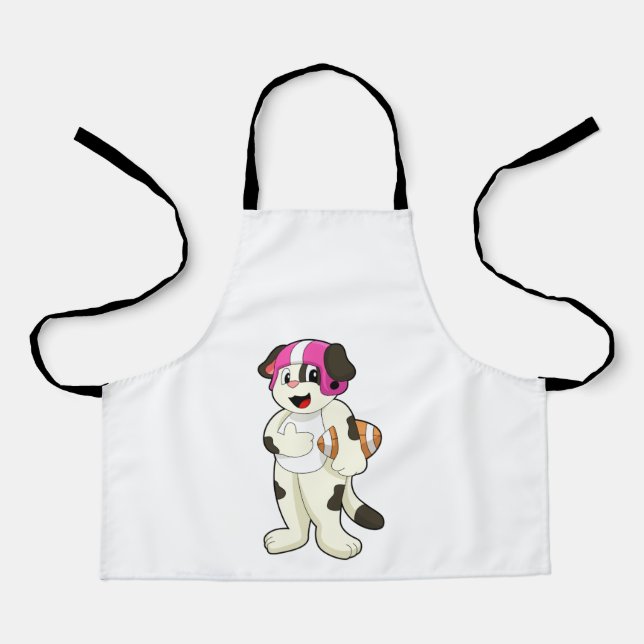 Tablier Chien de football Sports (Recto)