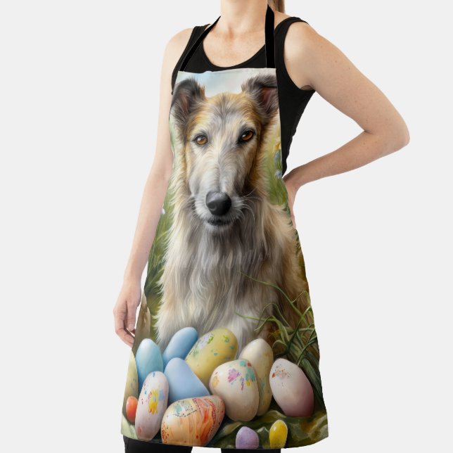 Tablier Chien De Loup Avec Oeufs De Pâques Fête (Insitu)