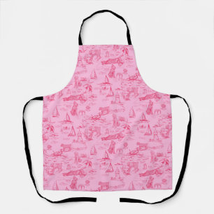 Tablier Chien de Mer Toile Rose 
