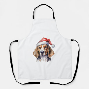 Tablier Chien de Noël beagle