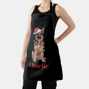 Tablier Chien de Noël Berger Allemand Nom Personnalisé