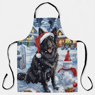 Tablier Chien d'hiver belge Wonderland Noël