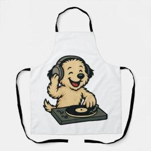 Tablier Chien DJ mignon avec écouteurs � Cadeau amusant po