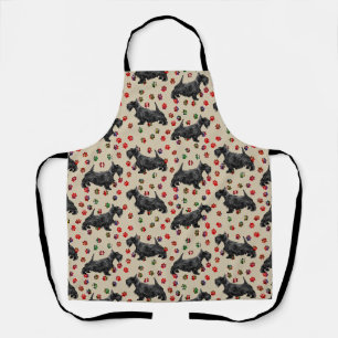 Tablier Chien écossais avec Empreintes de pattes tatans 