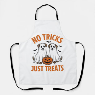 Tablier Chien fantôme drôle Halloween pas de tours juste d