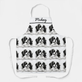 Tablier Chien japonais Chin Personnalisé Dessin À La Main