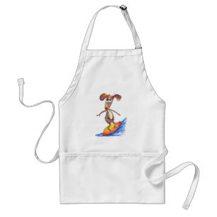 Tablier Chien mignon Whimsical sur Surboard
