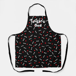 Tablier Chien Papa Maman Coeurs Bones