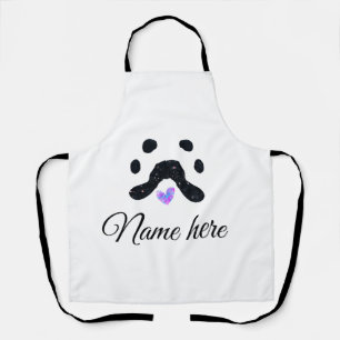 Tablier Chien patte noir animal ajouter nom texte animal p