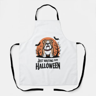 Tablier Chien qui attend juste Halloween