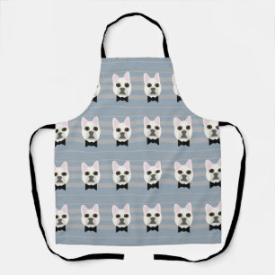 Tablier Chien-taureau français blanc, Grandes