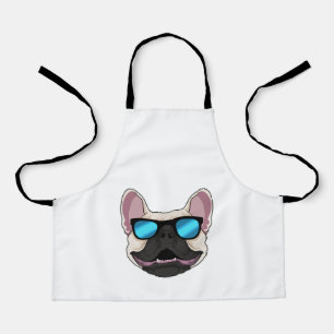 Tablier Chien-taureaux français avec lunettes de soleil