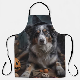Tablier Chiens de berger australiens Citrouilles Halloween