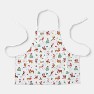 Tablier Chiens de Noël en accessoires de vacances